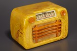 Catalin Sentinel ’Wavy Grill’ 284 Radio in Sand with Yellow